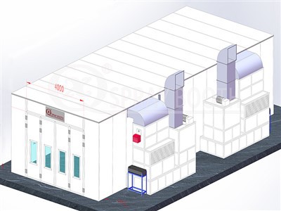 Industrijska kabina za nacrt boje prema dolje